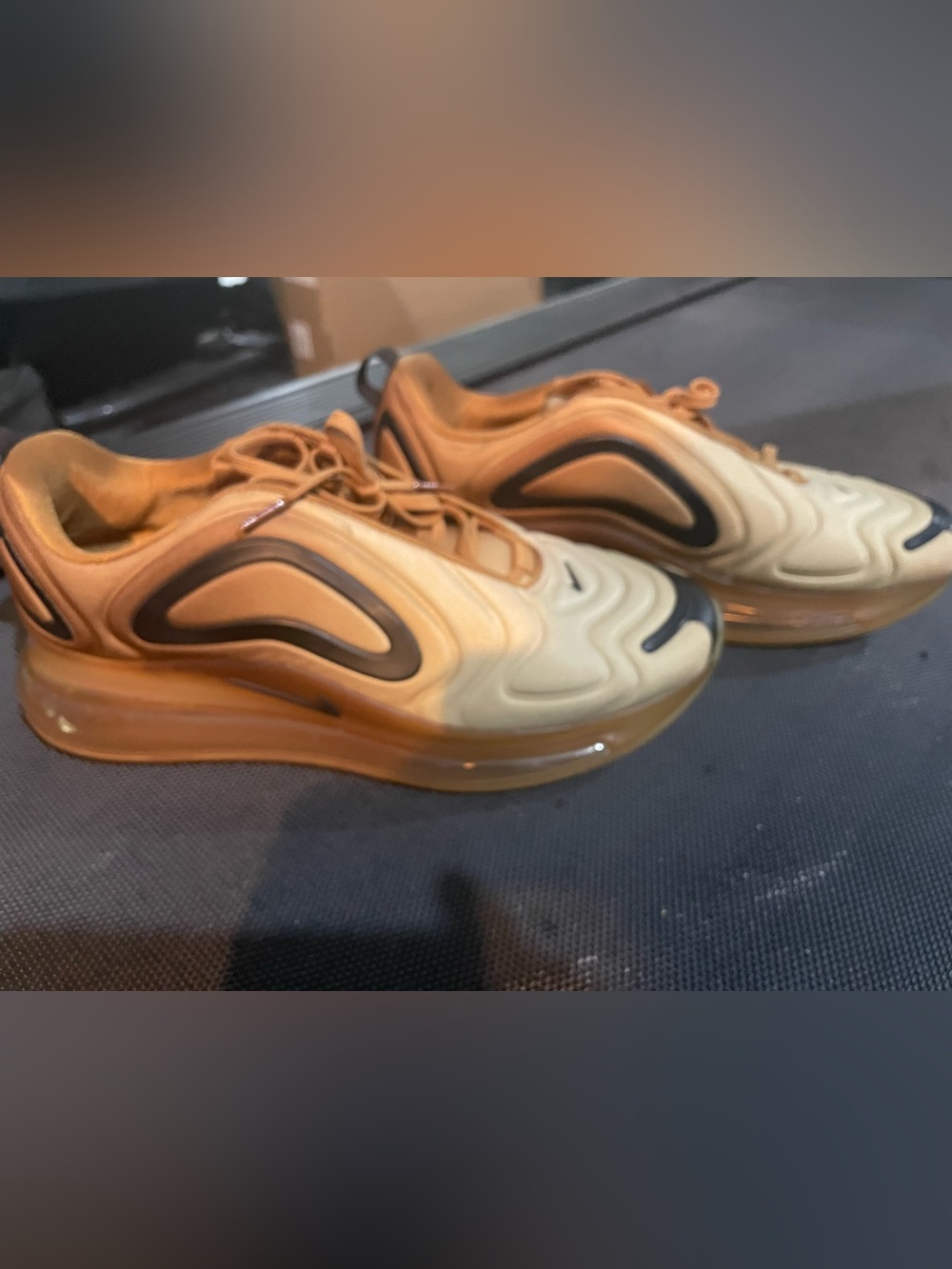 Bronze and black nike air, size 11.5, nearly new.